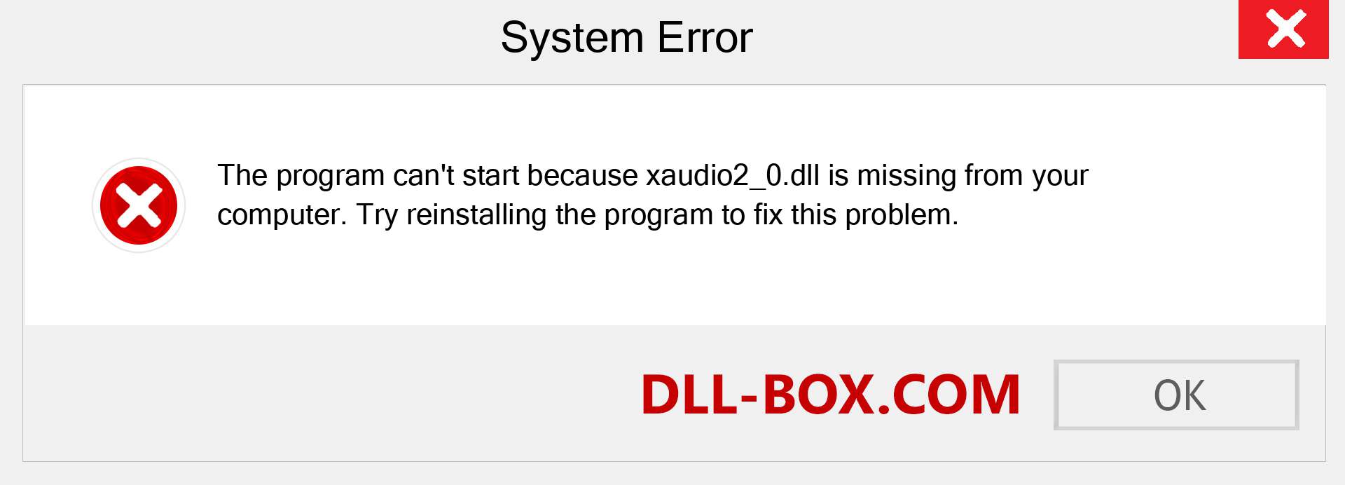  xaudio2_0.dll file is missing?. Download for Windows 7, 8, 10 - Fix  xaudio2_0 dll Missing Error on Windows, photos, images